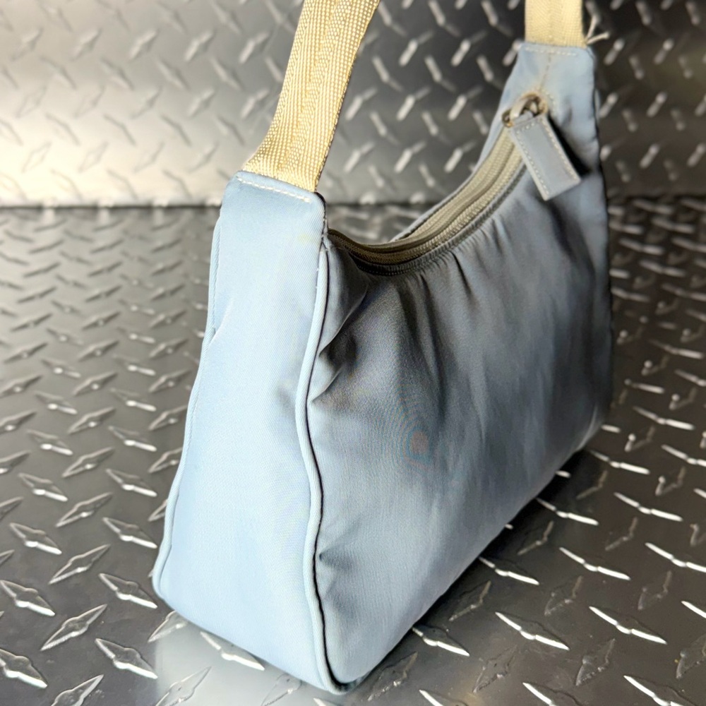Prada Vintage Mini Nylon Tessuto Hobo in Blue - Picture 6 of 12